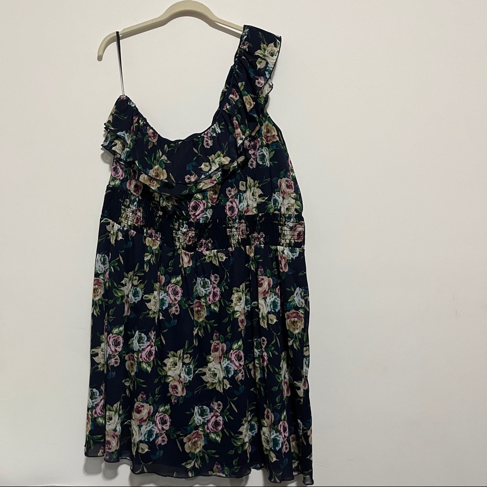 Torrid Women’s Navy Floral One Shoulder Dress